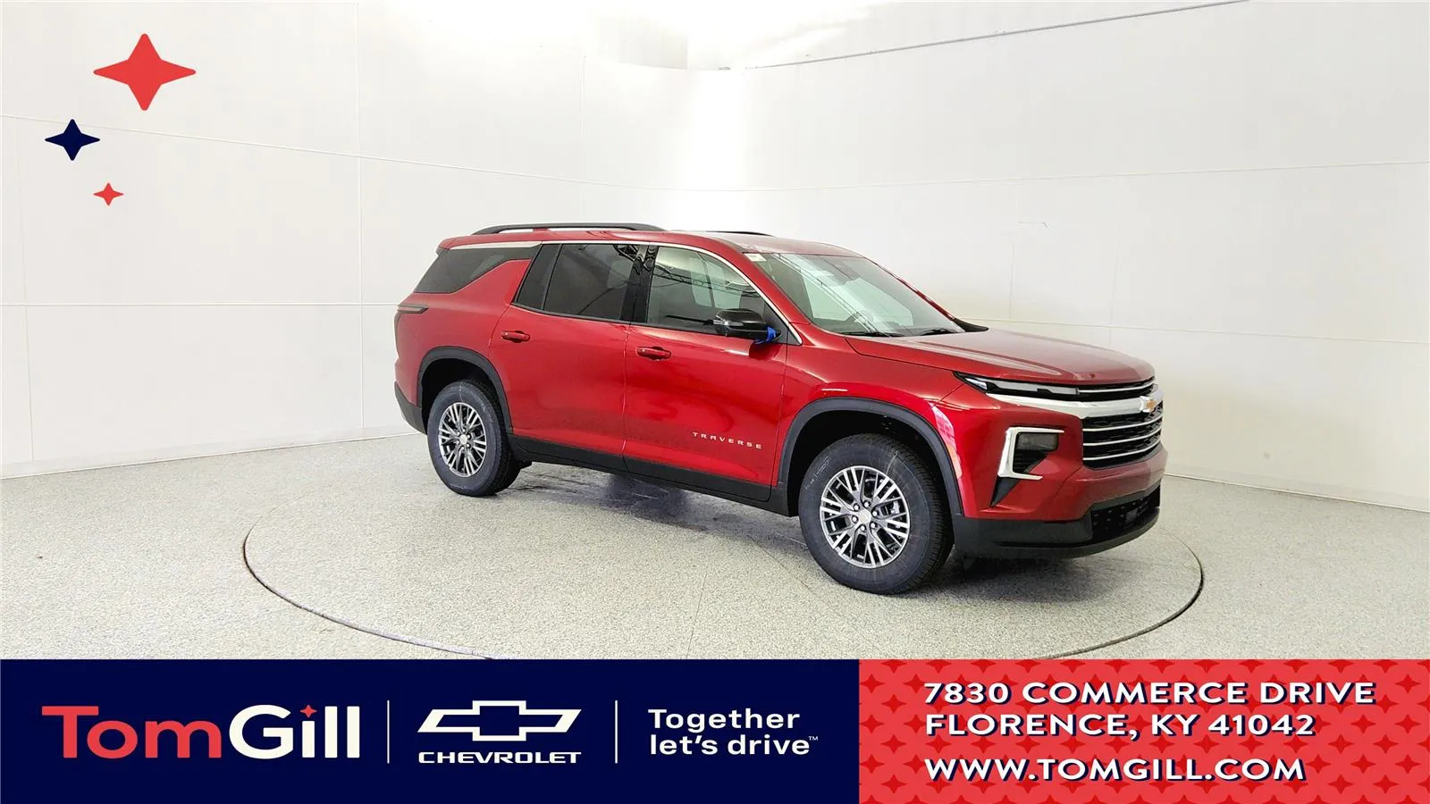 Red 2026 Chevrolet Traverse AWD LT for sale in Florence, KY