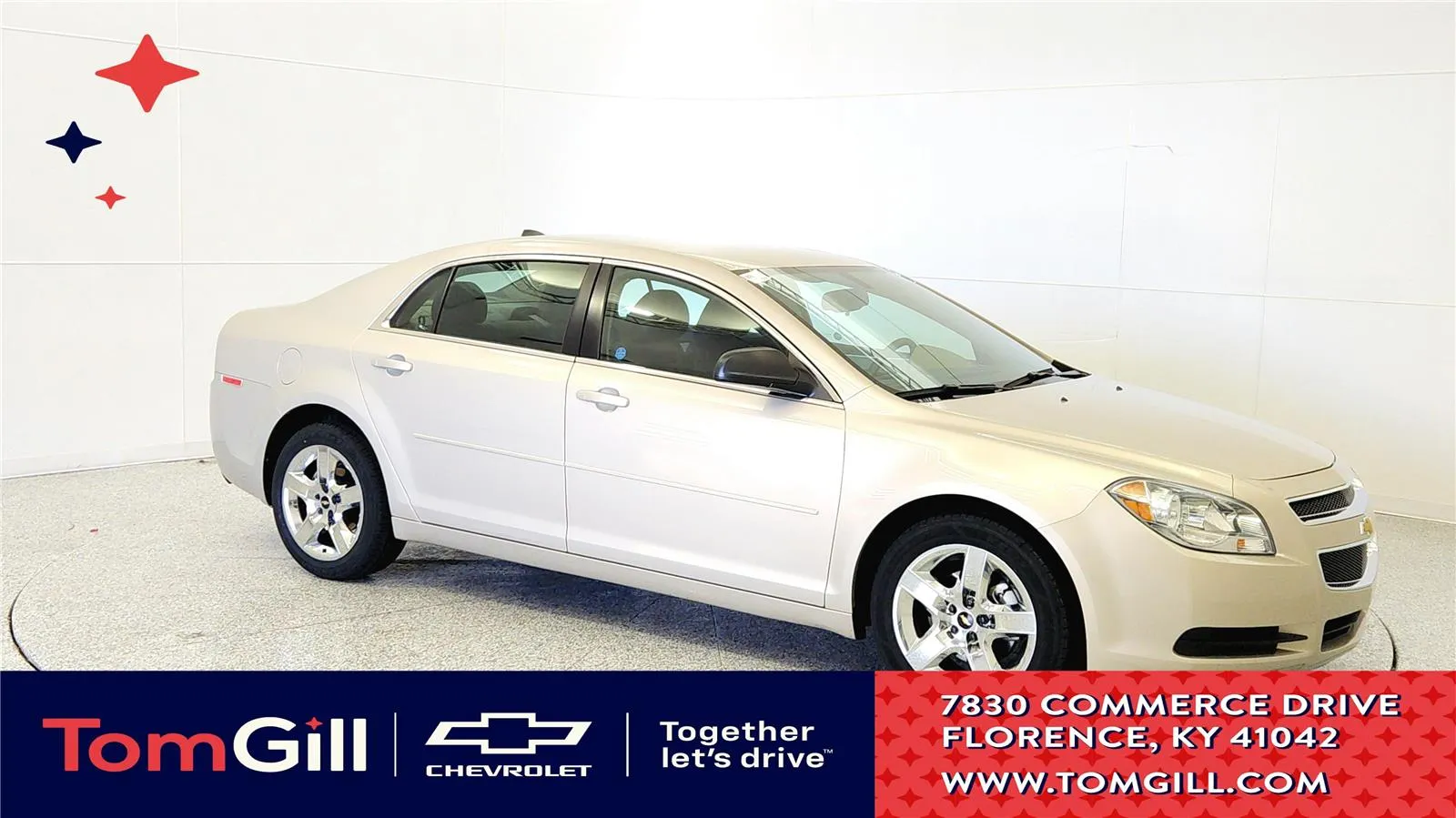 Gold 2012 Chevrolet Malibu LS w/1LS for sale in Florence, KY