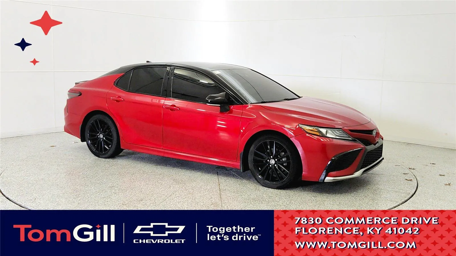 Red 2021 Toyota Camry Hybrid XSE for sale in Florence, KY
