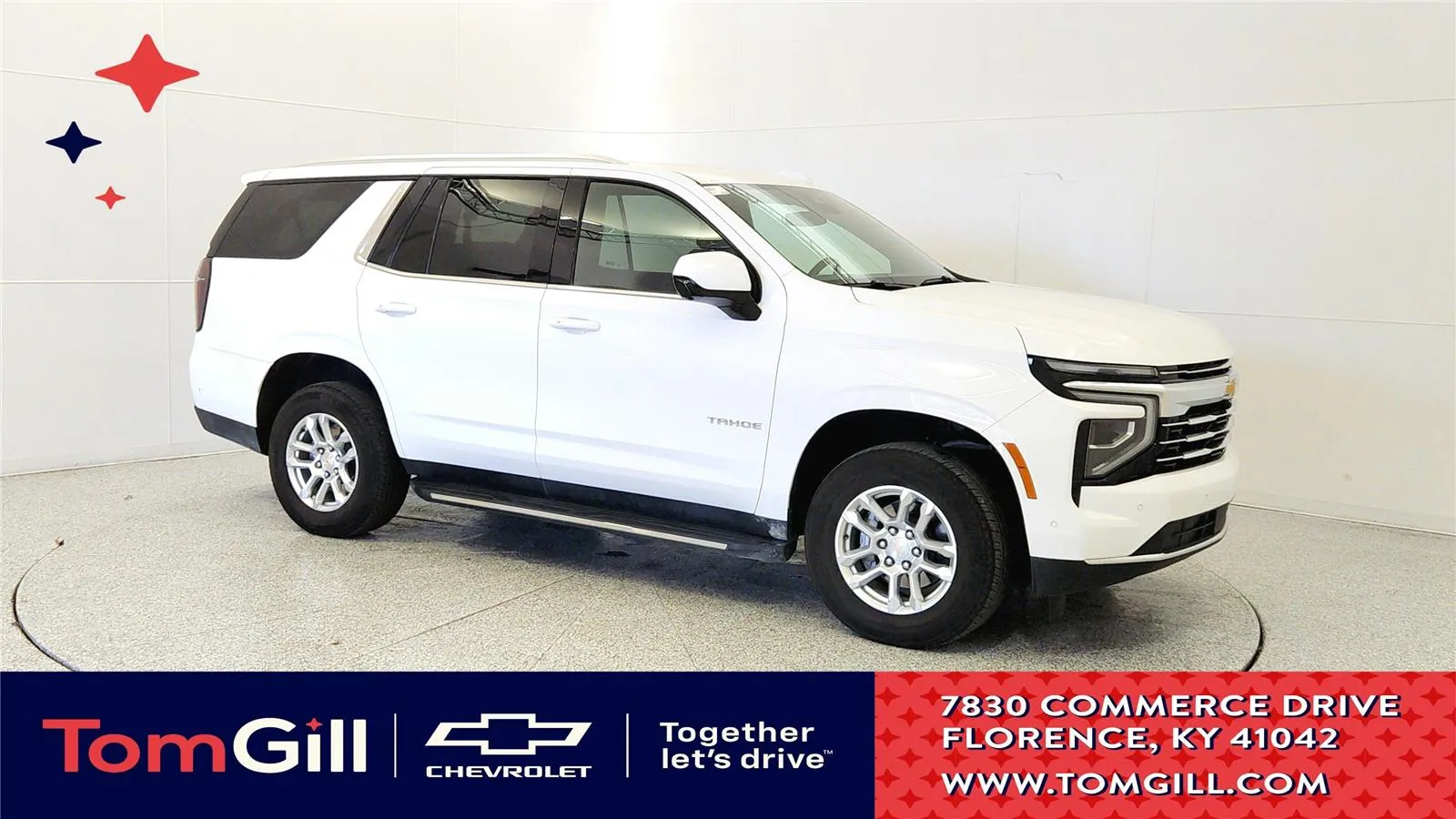 White 2025 Chevrolet Tahoe LT for sale in Florence, KY