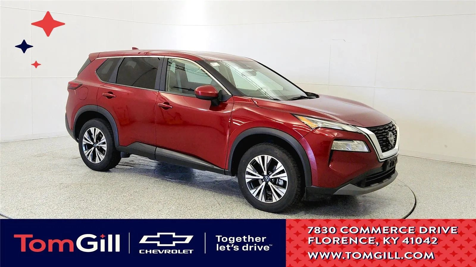 Red 2023 Nissan Rogue SV for sale in Florence, KY