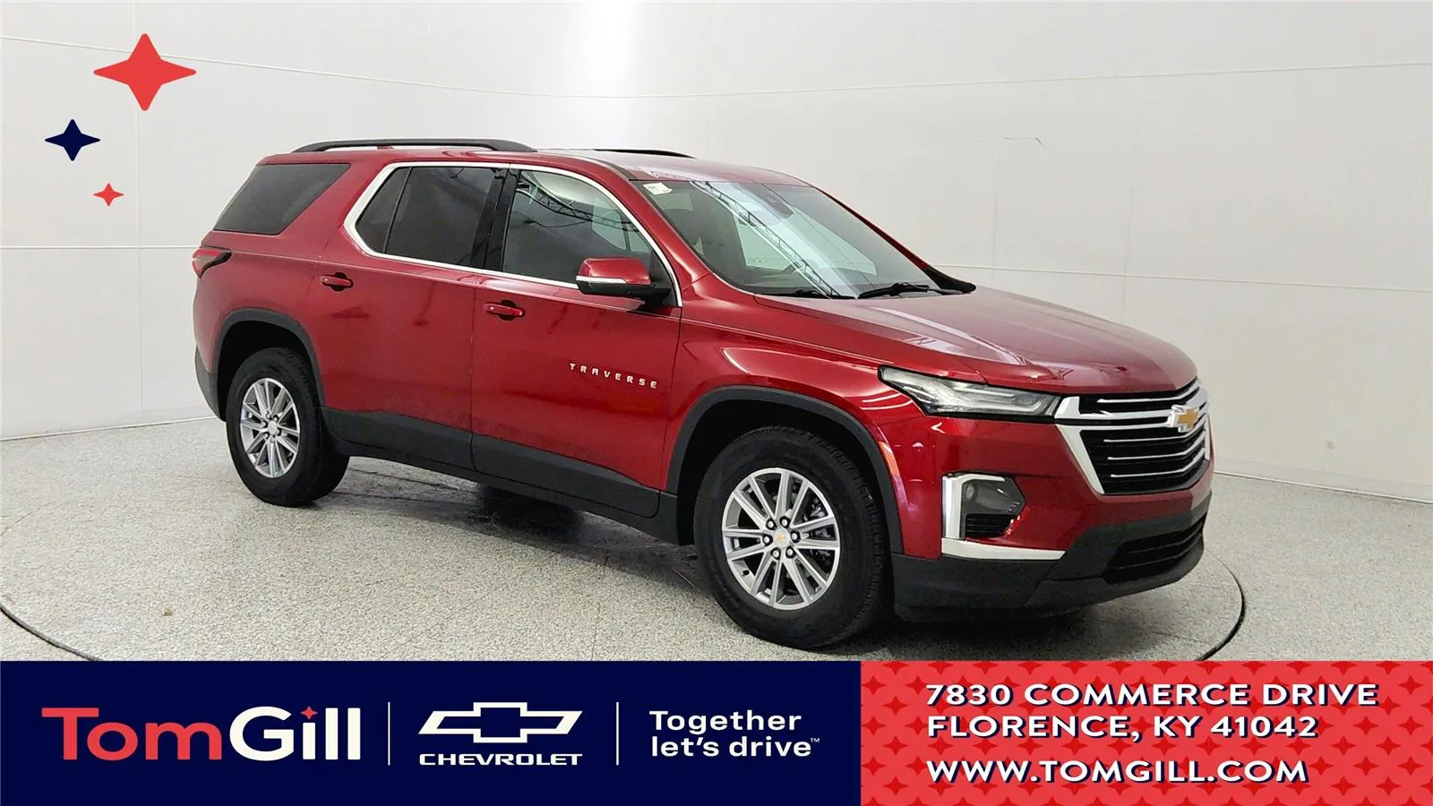 Red 2023 Chevrolet Traverse LT Cloth for sale in Florence, KY