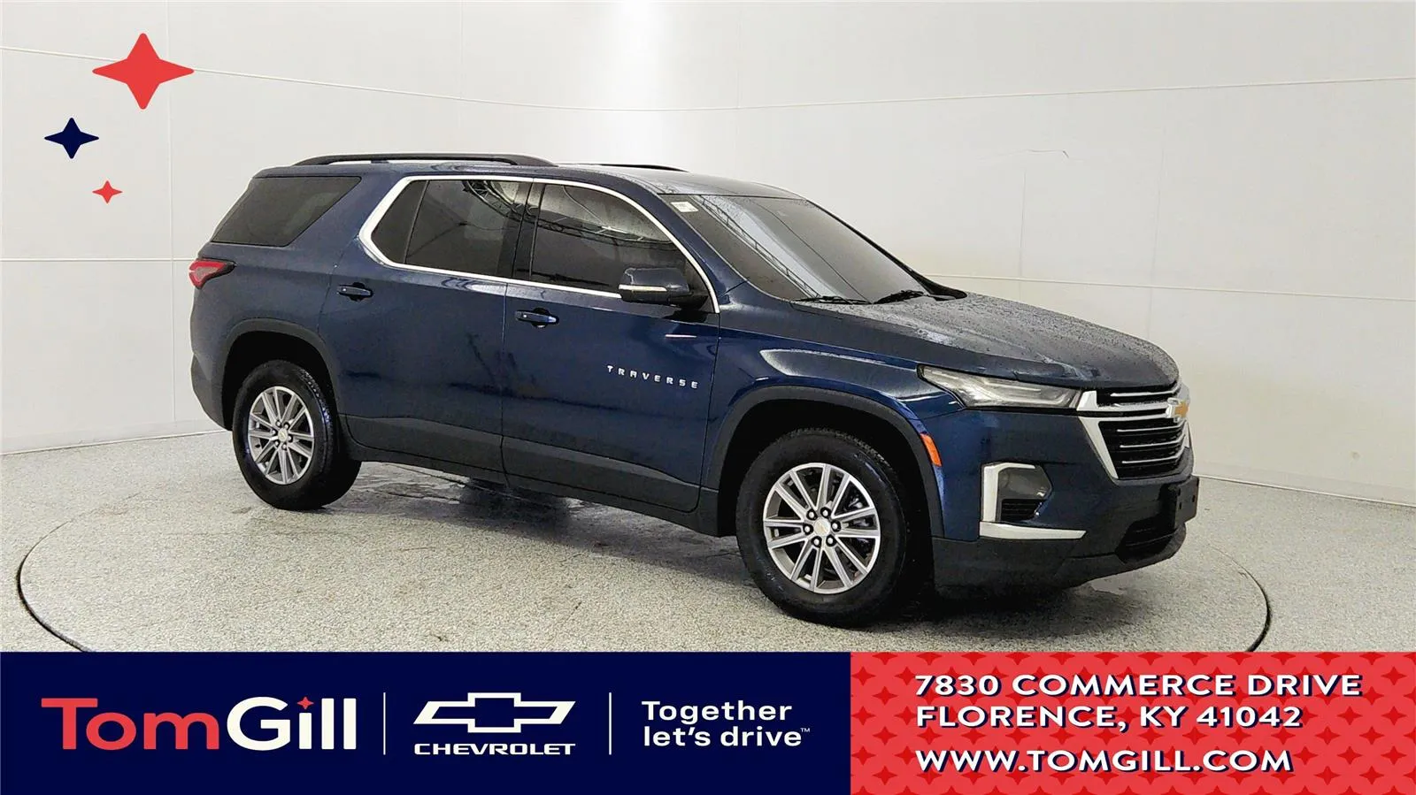 Blue 2023 Chevrolet Traverse LT Cloth for sale in Florence, KY