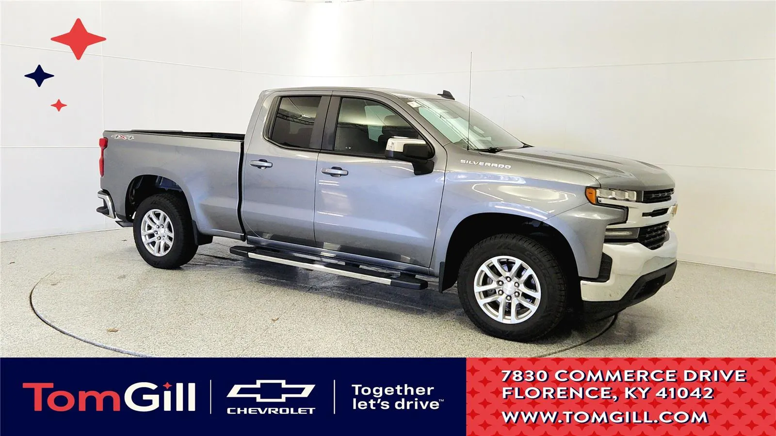 Gray 2021 Chevrolet Silverado 1500 LT for sale in Florence, KY