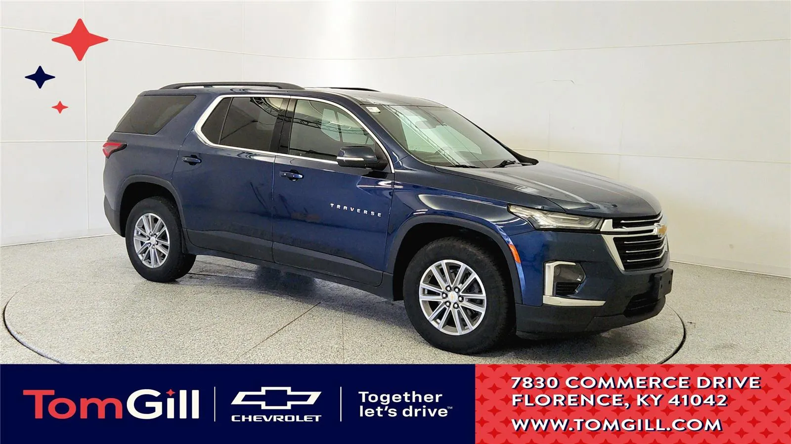 Blue 2023 Chevrolet Traverse LT Cloth for sale in Florence, KY