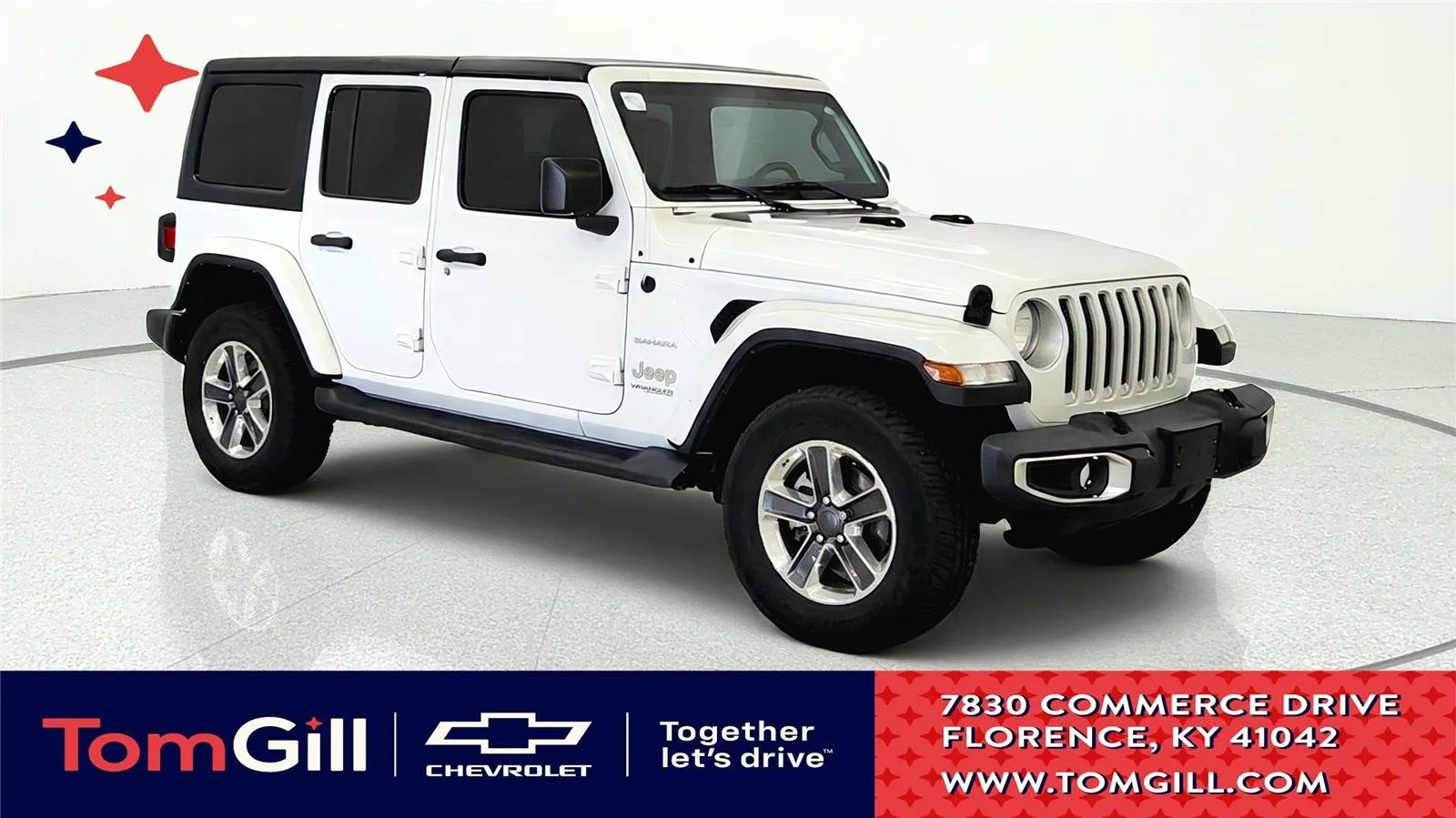 White 2022 Jeep Wrangler Unlimited Sahara for sale in Florence, KY