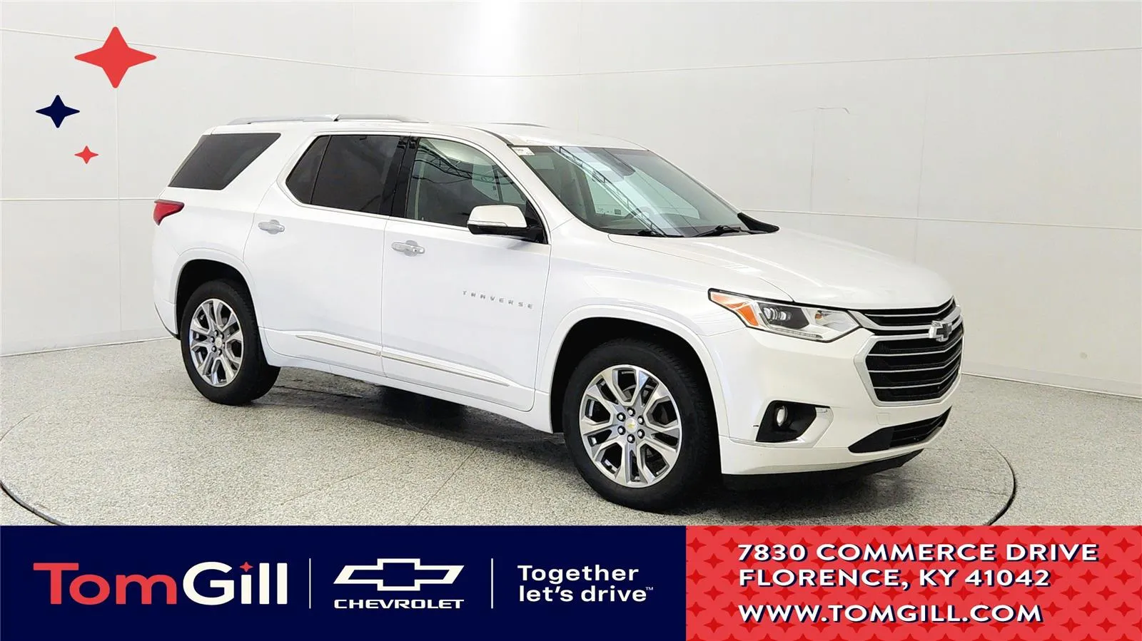 White 2018 Chevrolet Traverse Premier for sale in Florence, KY