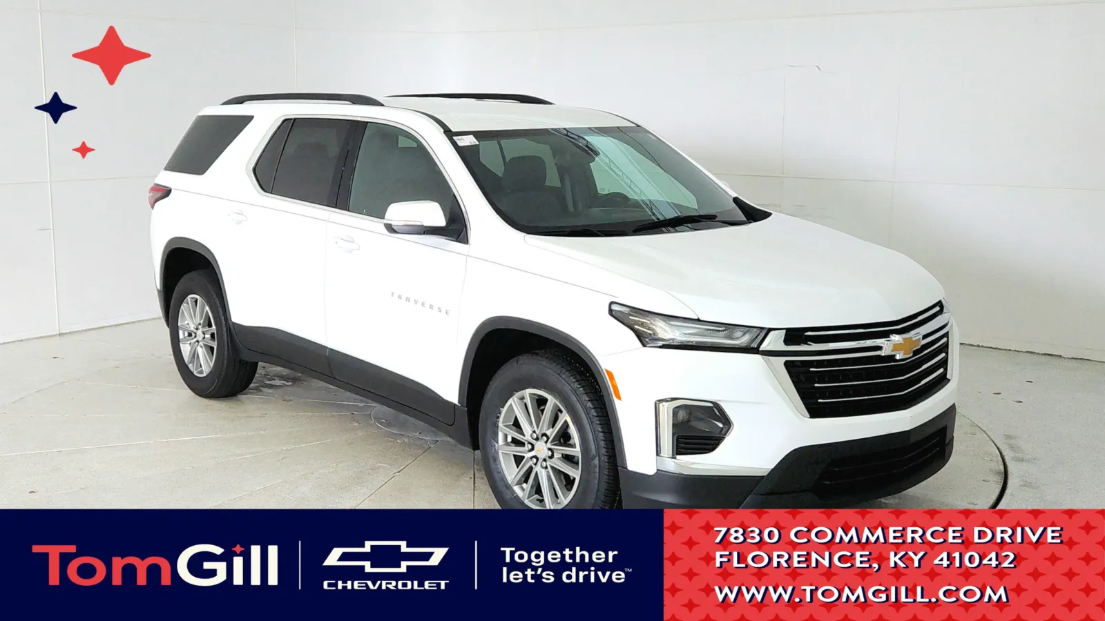 White 2023 Chevrolet Traverse LT Cloth for sale in Florence, KY