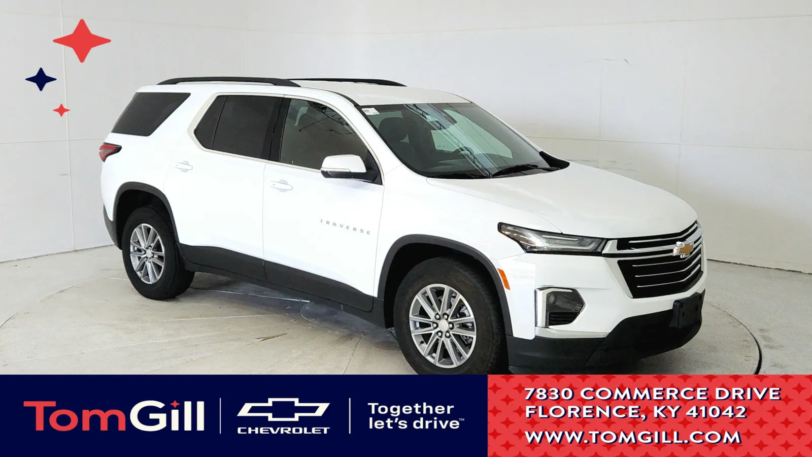 White 2023 Chevrolet Traverse LT Cloth for sale in Florence, KY