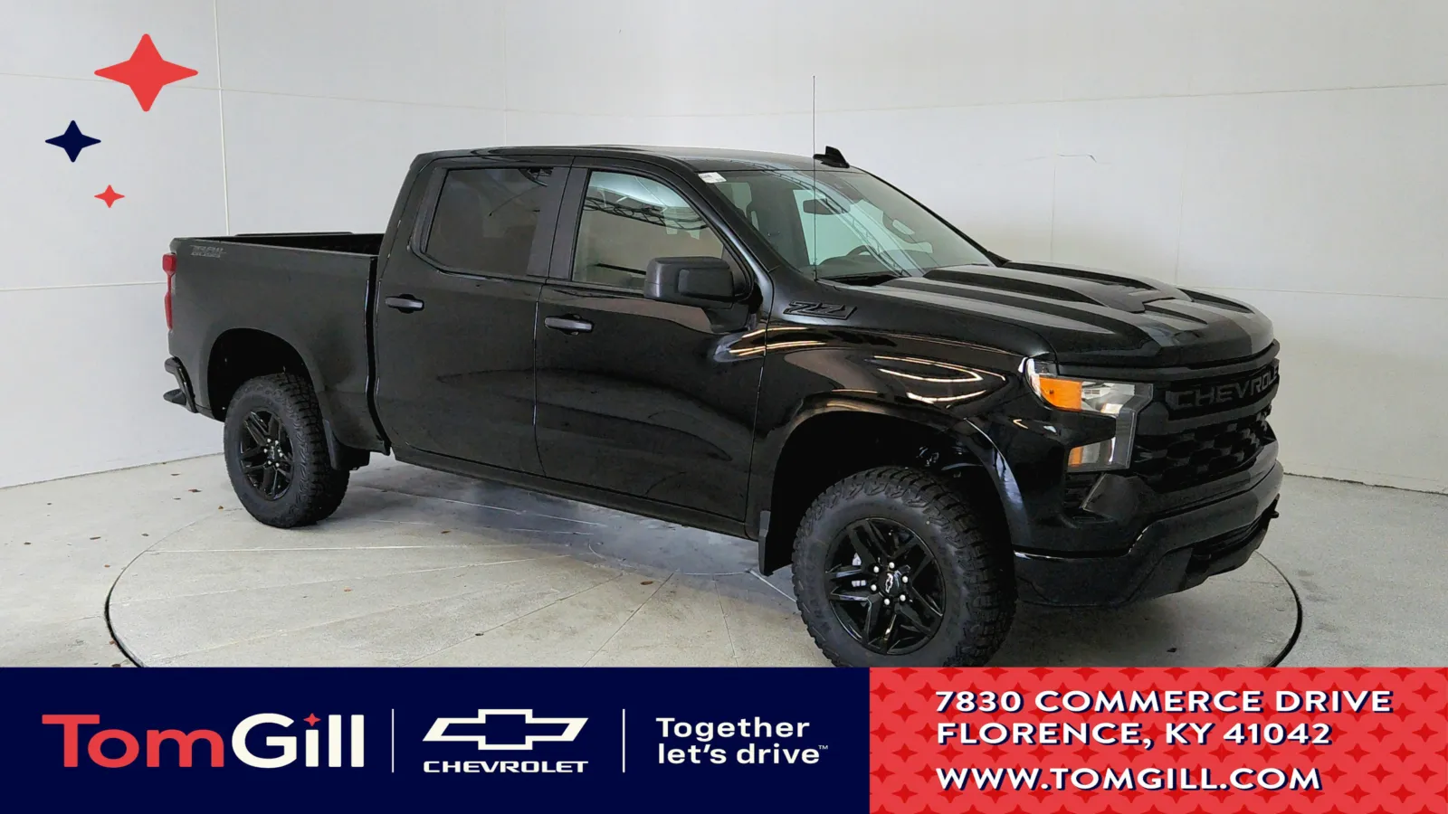 Black 2025 Chevrolet Silverado 1500 Custom Trail Boss for sale in Florence, KY