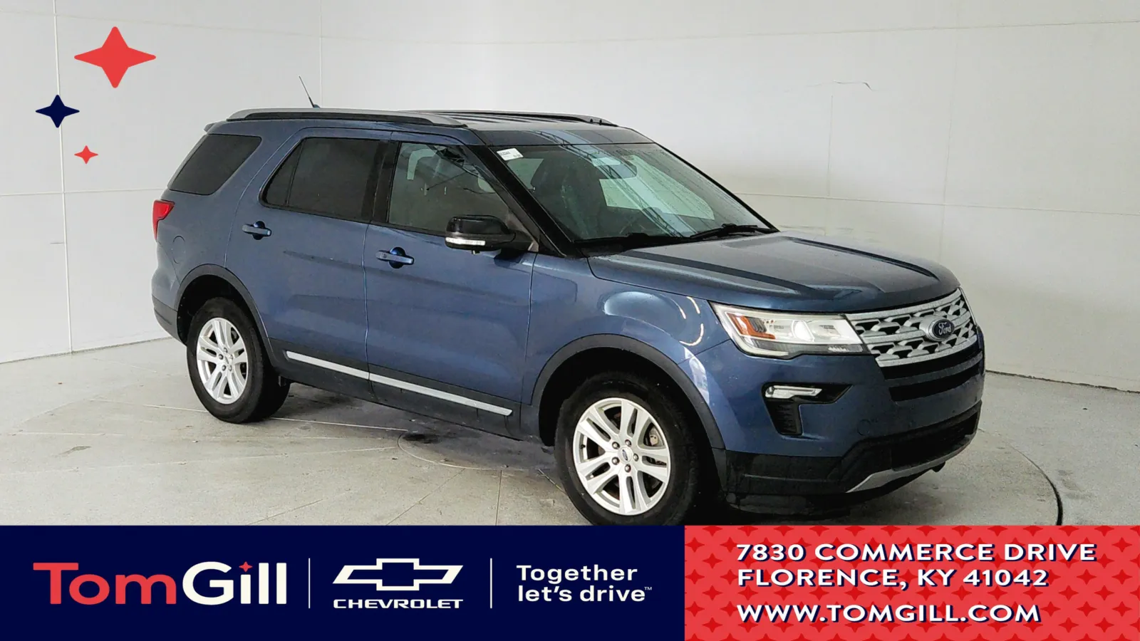 Blue 2018 Ford Explorer XLT for sale in Florence, KY