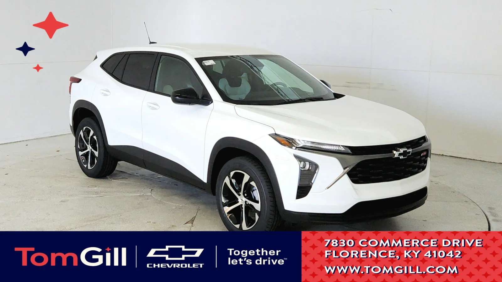 White 2025 Chevrolet Trax 1RS for sale in Florence, KY