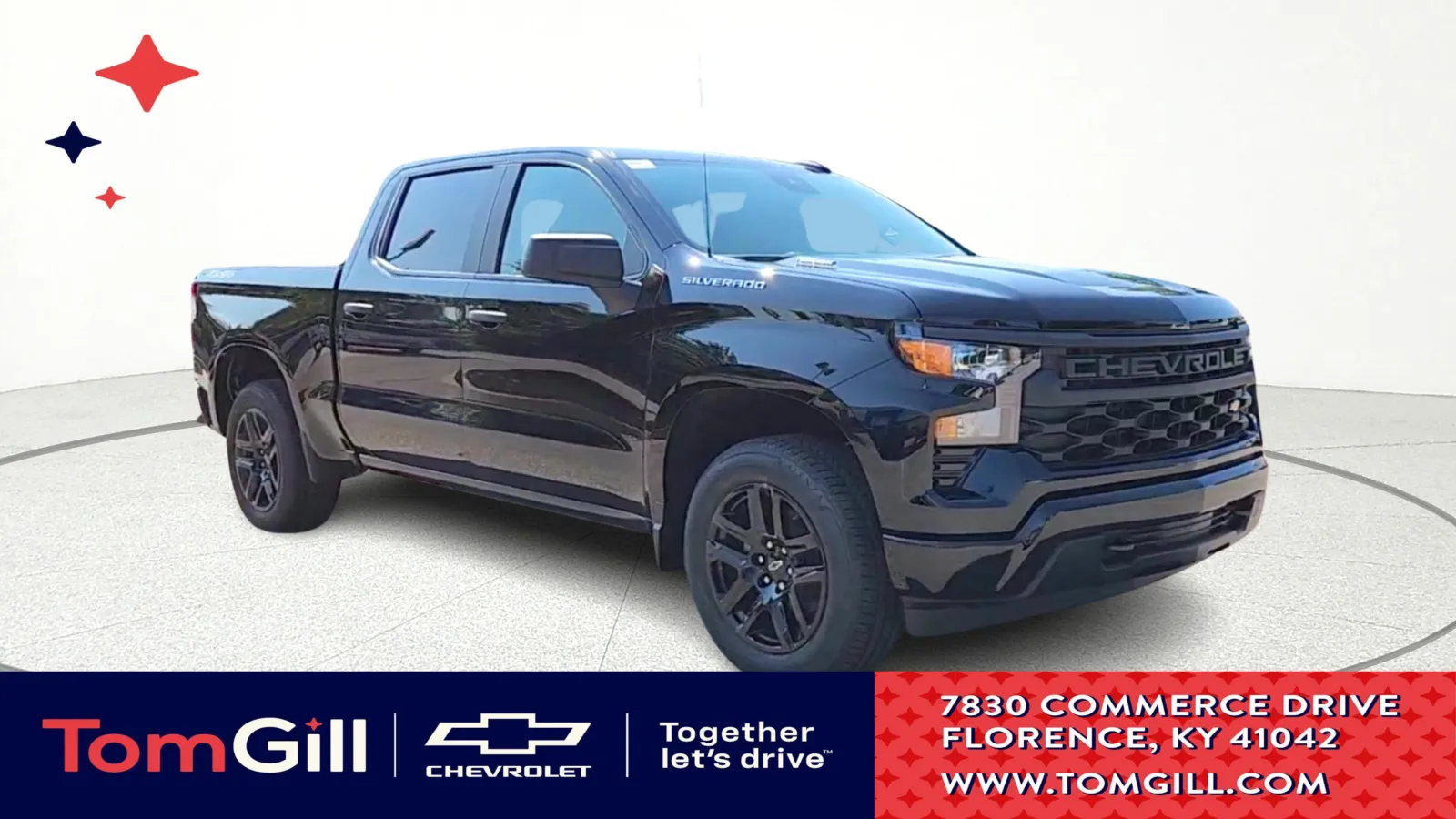Black 2025 Chevrolet Silverado 1500 Custom for sale in Florence, KY