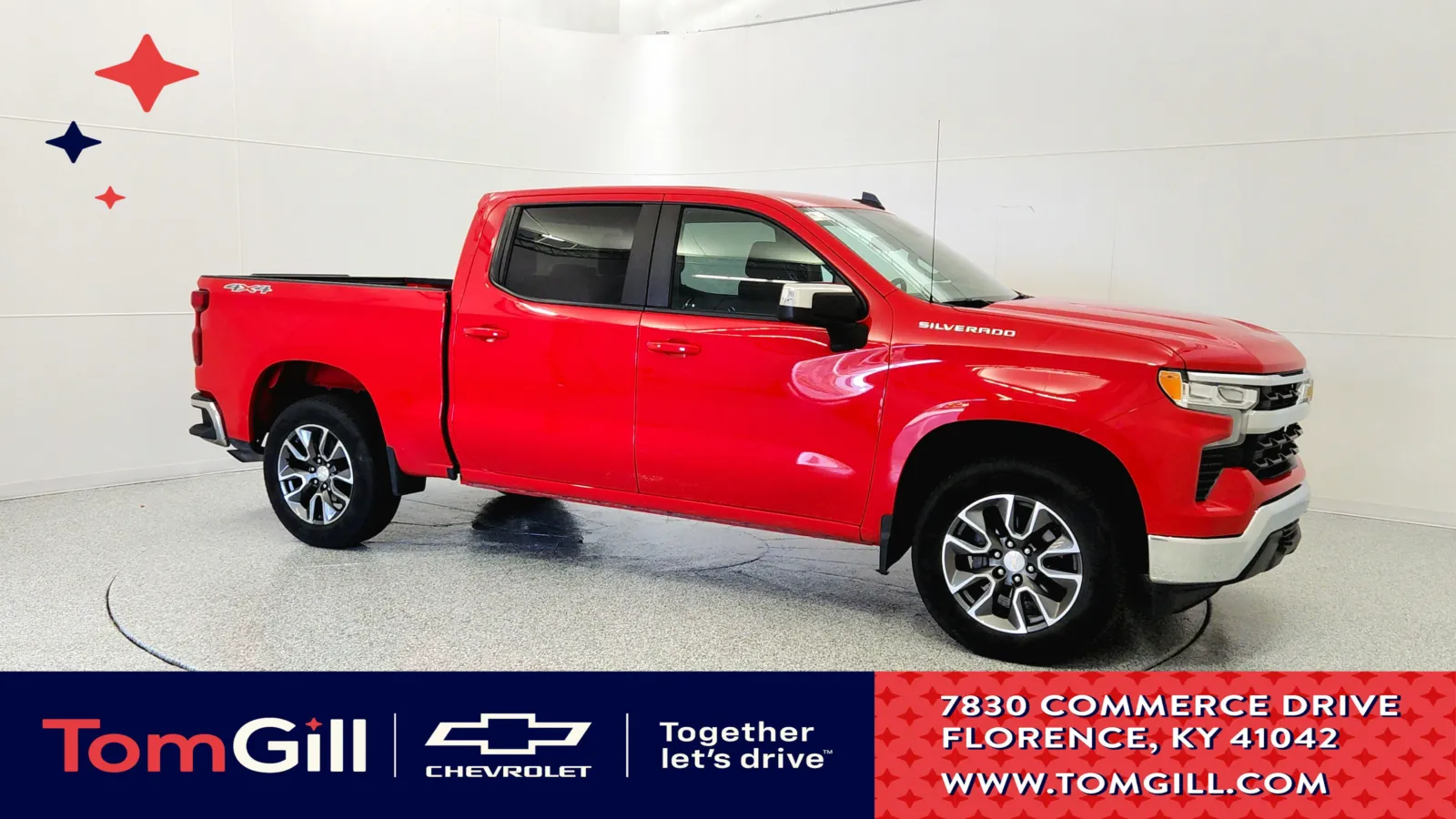 Red 2022 Chevrolet Silverado 1500 LT for sale in Florence, KY