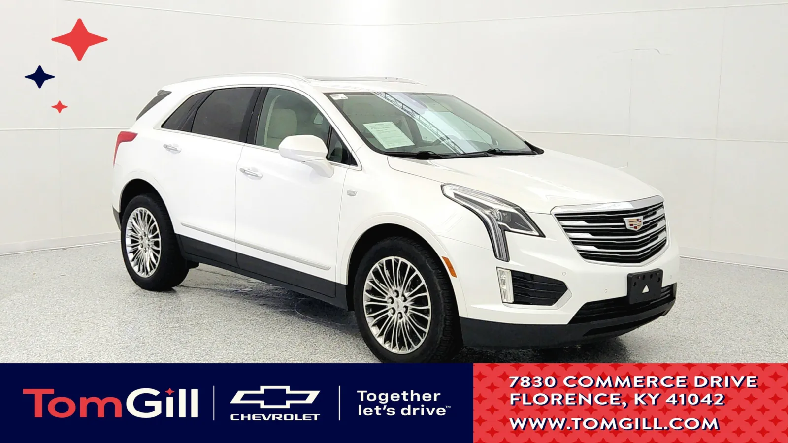 White 2017 Cadillac XT5 Premium Luxury AWD for sale in Florence, KY