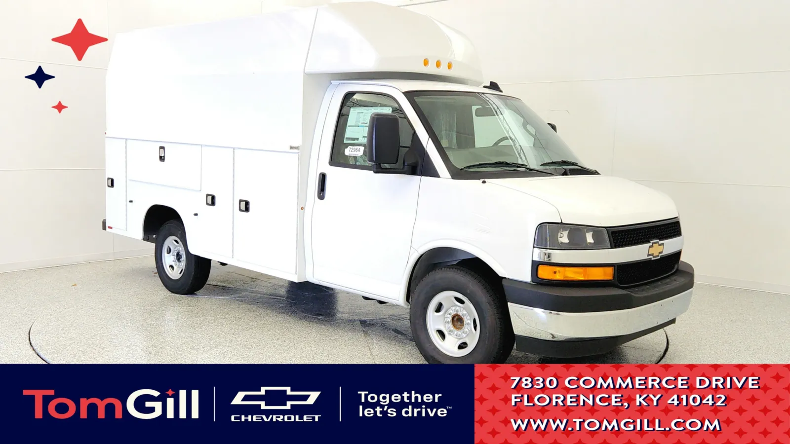 White 2025 Chevrolet Express Commercial Cutaway Work Van for sale in Florence, KY