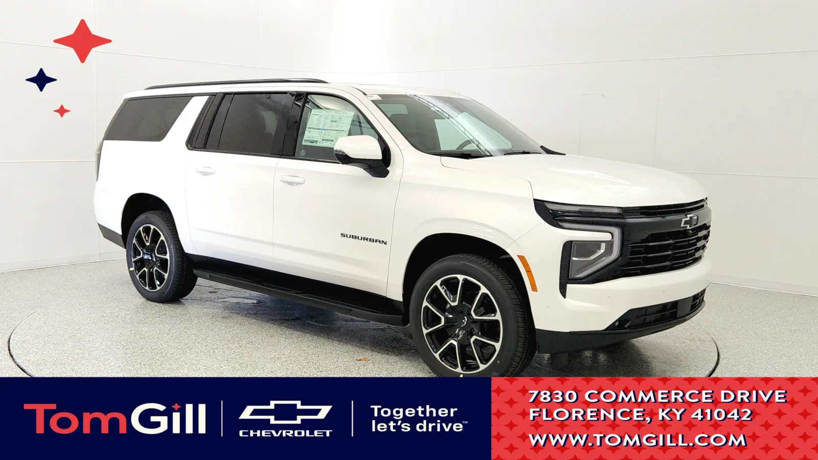 White 2025 Chevrolet Suburban RST for sale in Florence, KY