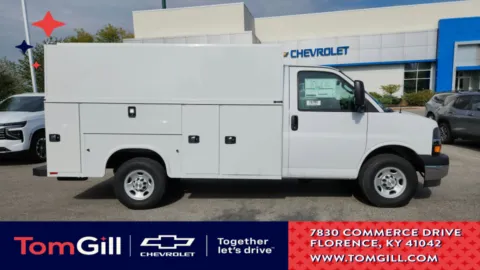 White 2025 Chevrolet Express Commercial Cutaway Work Van for sale in Florence, KY