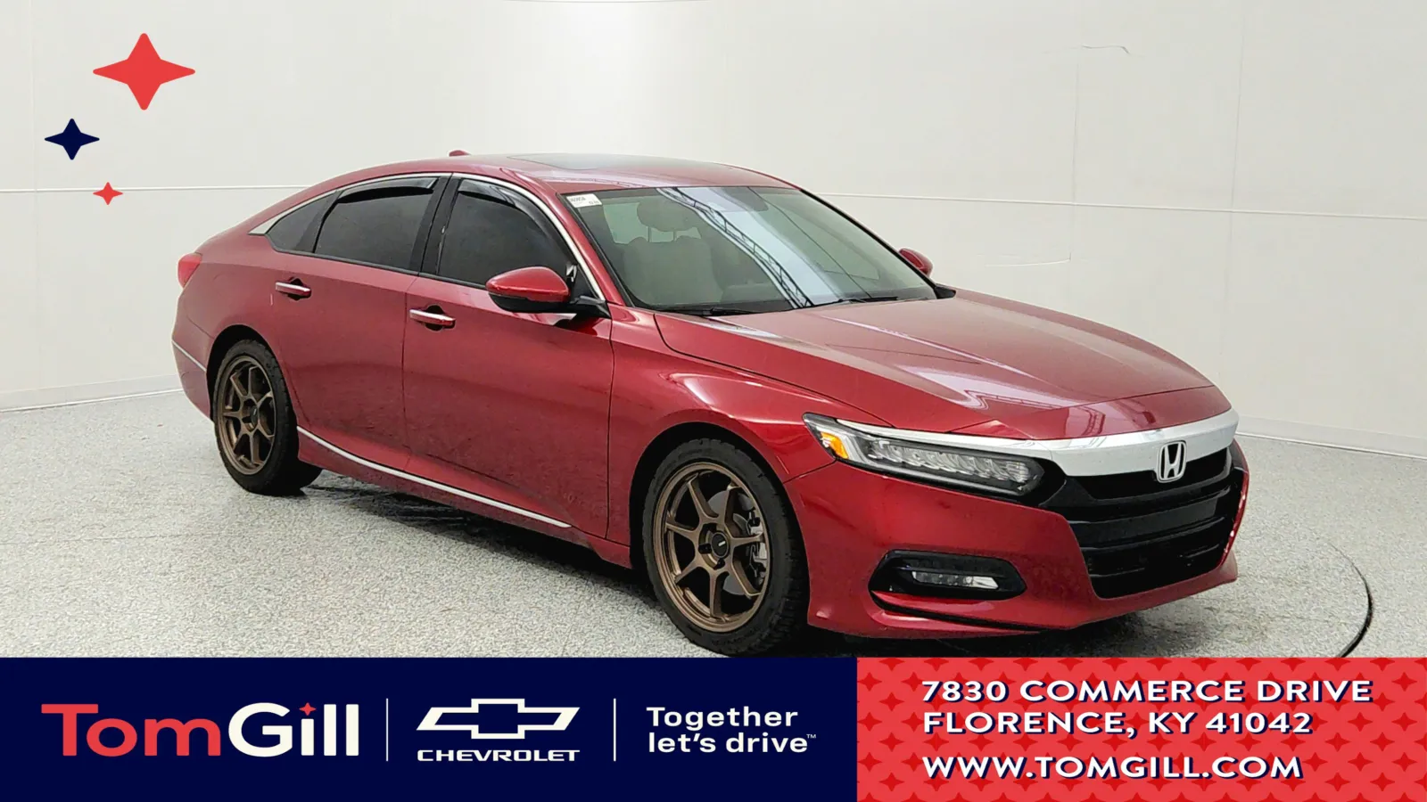 Red 2018 Honda Accord Sedan Touring 2.0T for sale in Florence, KY