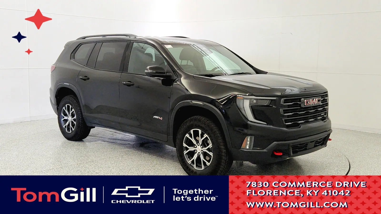 Black 2024 GMC Acadia AWD AT4 for sale in Florence, KY