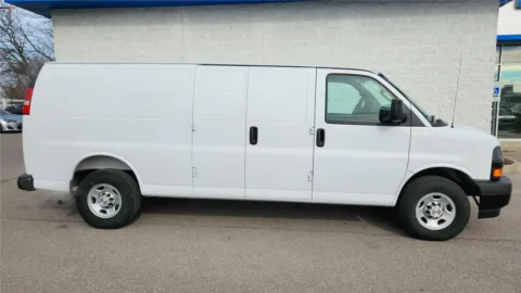 White 2025 Chevrolet Express Cargo Van RWD 3500 155 for sale in Florence, KY