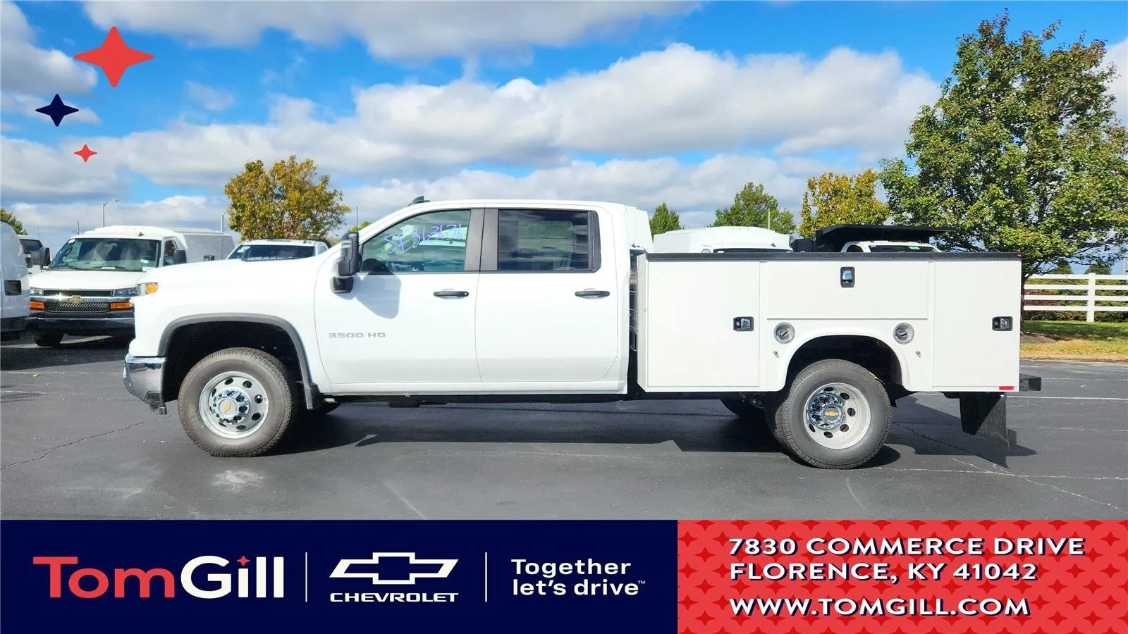 White 2025 Chevrolet Silverado 3500 HD Chassis Cab Work Truck for sale in Florence, KY