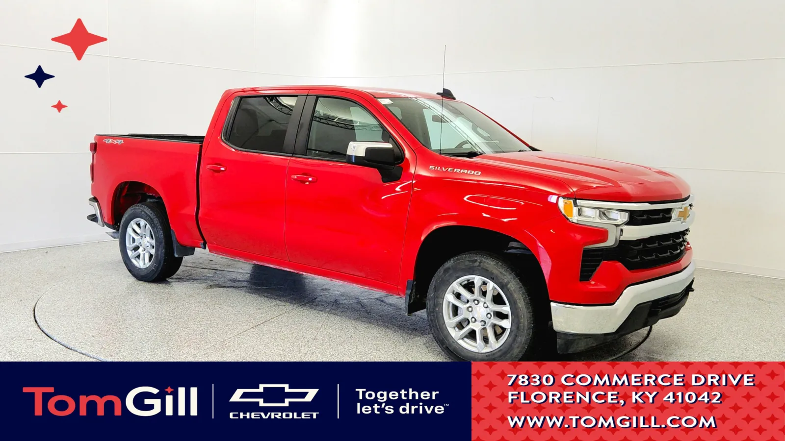 Red 2022 Chevrolet Silverado 1500 LT for sale in Florence, KY