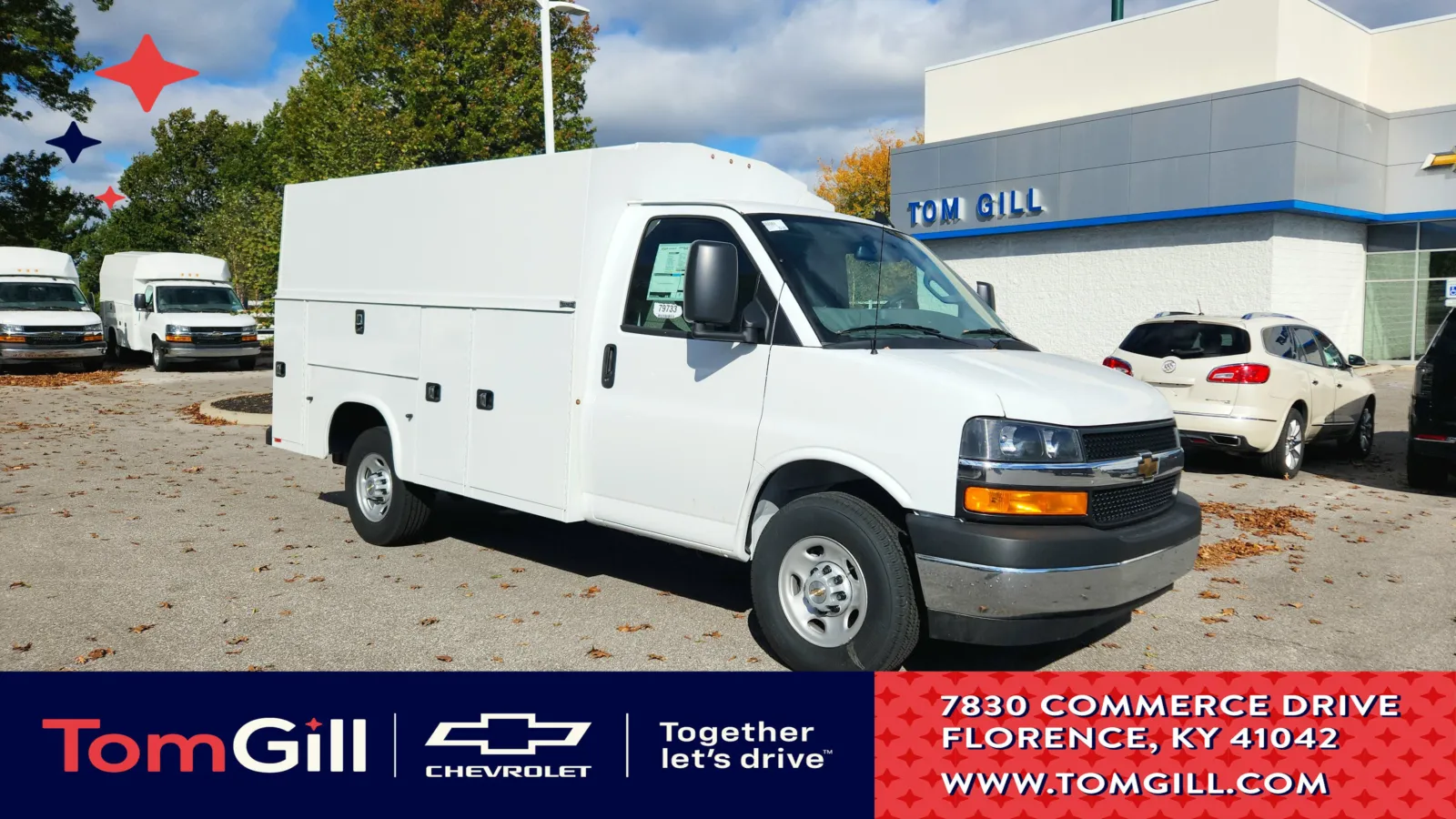 White 2025 Chevrolet Express Commercial Cutaway Work Van for sale in Florence, KY