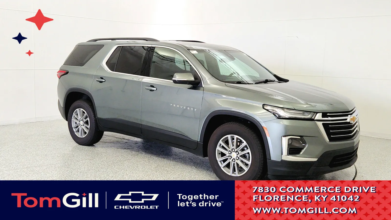 Silver 2023 Chevrolet Traverse LT Cloth for sale in Florence, KY