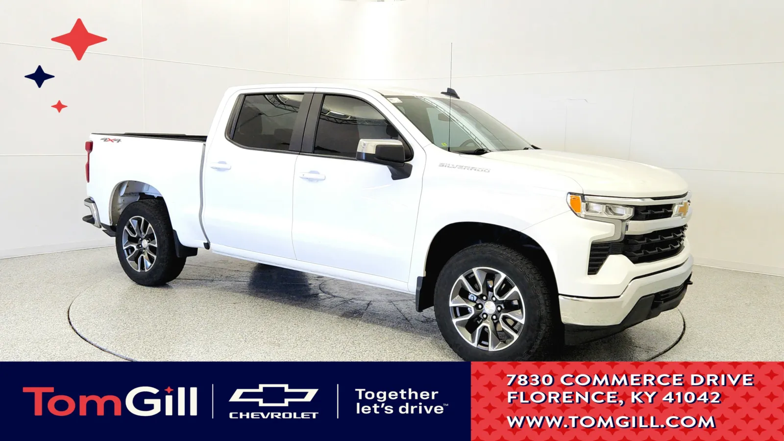 White 2023 Chevrolet Silverado 1500 LT for sale in Florence, KY