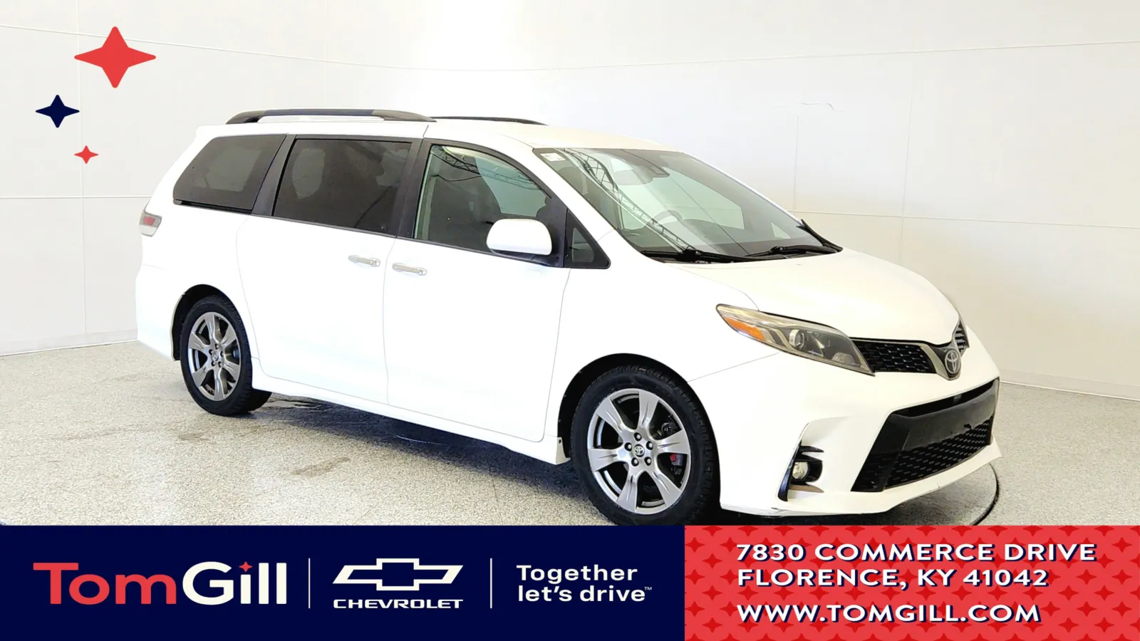 White 2019 Toyota Sienna SE for sale in Florence, KY
