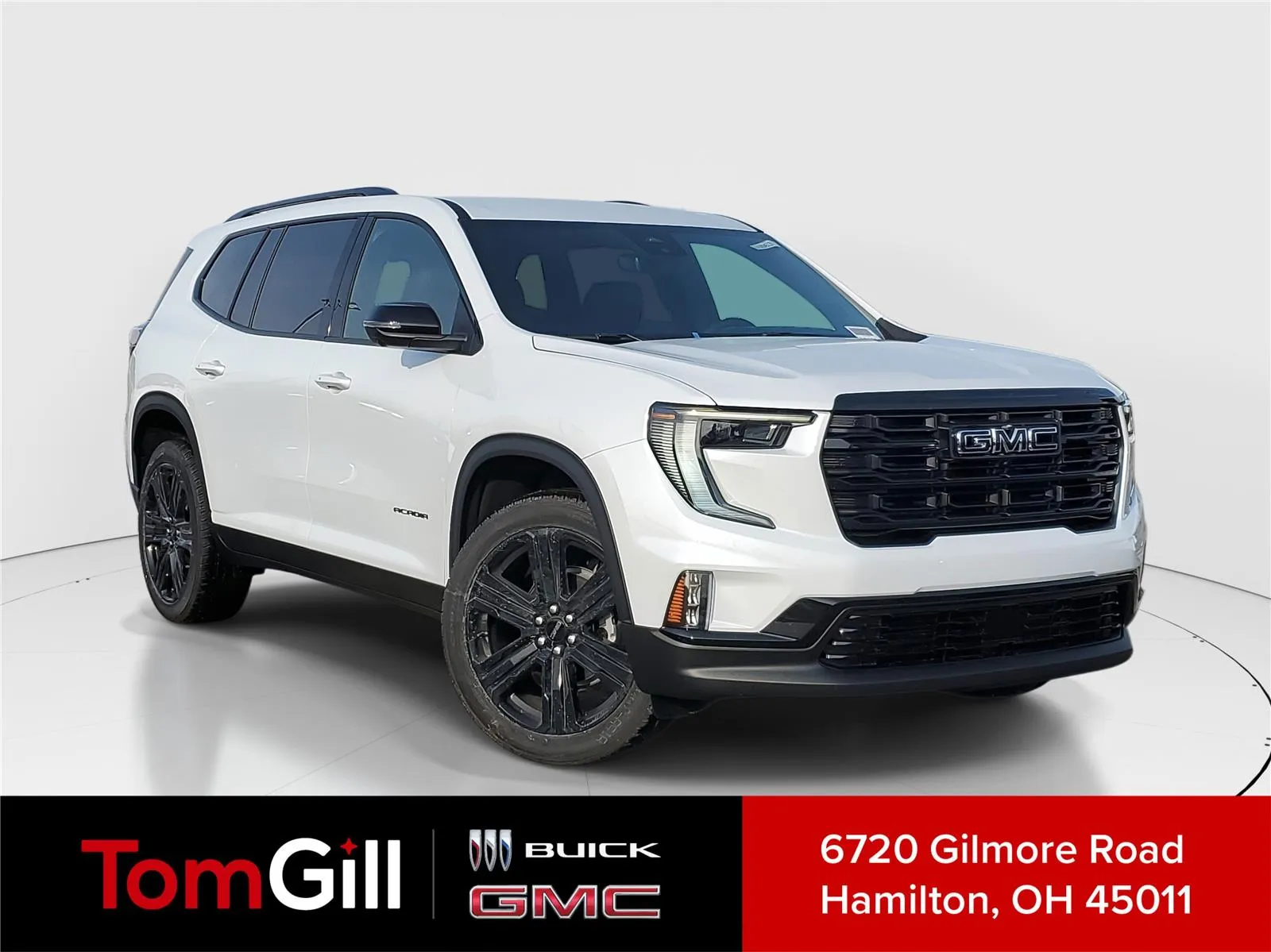 White 2026 GMC Acadia FWD Elevation for sale in Hamilton, OH