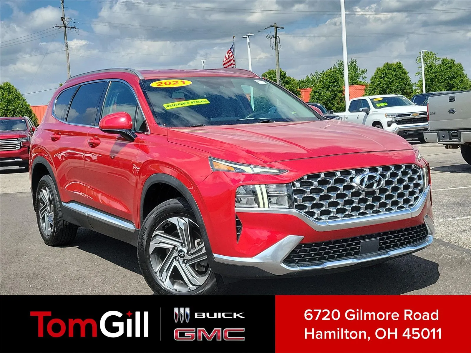 Red 2021 Hyundai Santa Fe SEL for sale in Hamilton, OH