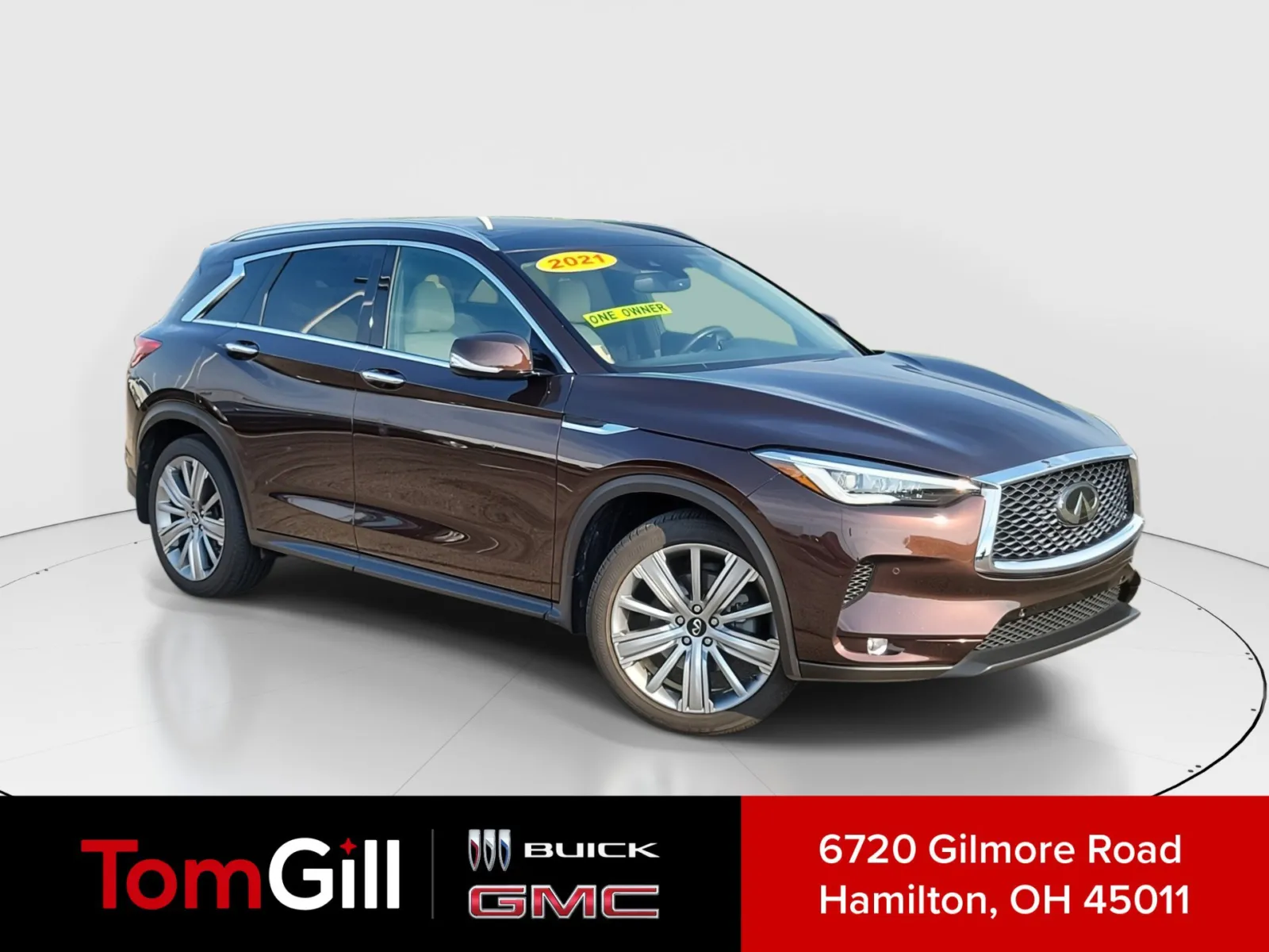 Brown 2021 INFINITI QX50 SENSORY for sale in Hamilton, OH