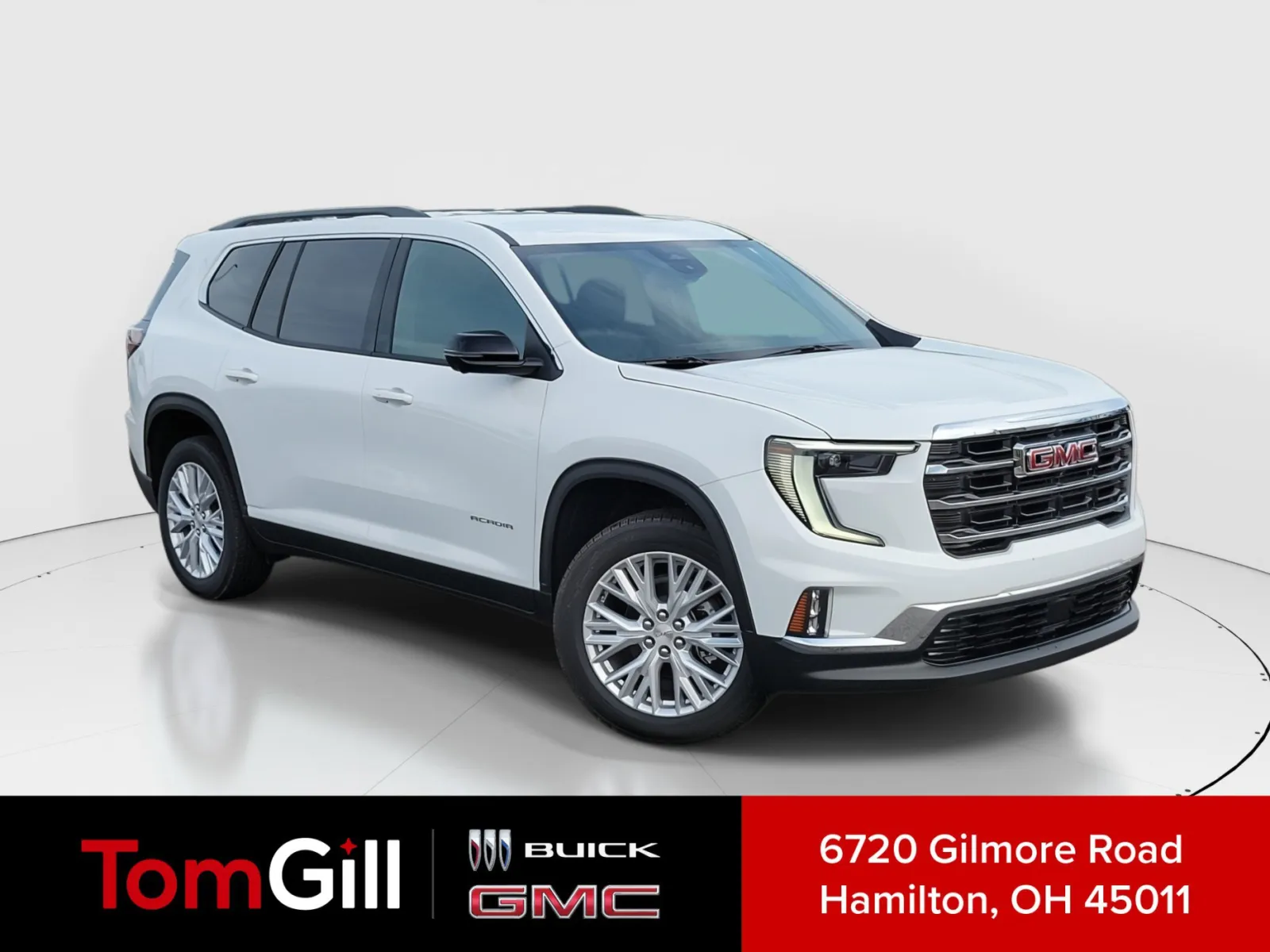 White 2025 GMC Acadia FWD Elevation for sale in Hamilton, OH