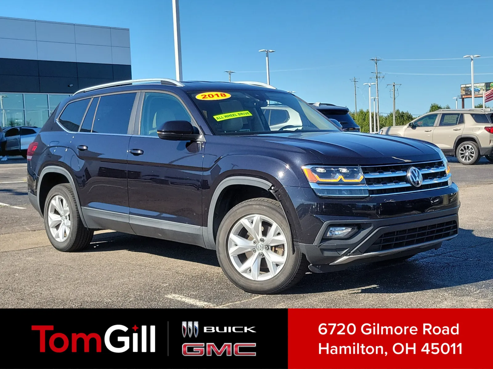 Black 2018 Volkswagen Atlas 3.6L V6 SE for sale in Hamilton, OH