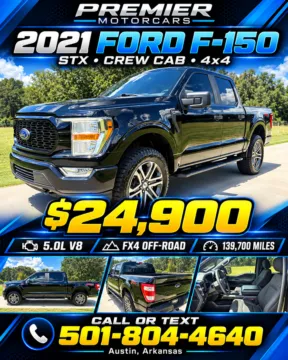 Black 2021 Ford F-150 for sale in Austin, AR