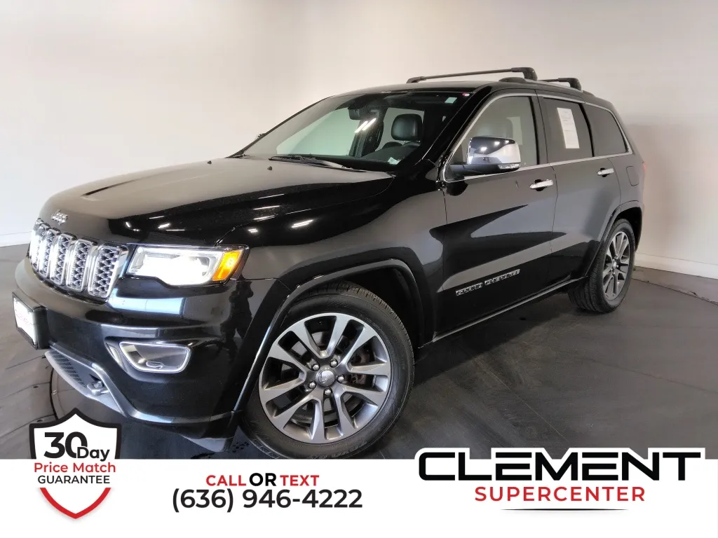 Black 2017 Jeep Grand Cherokee Overland for sale in St. Charles, MO