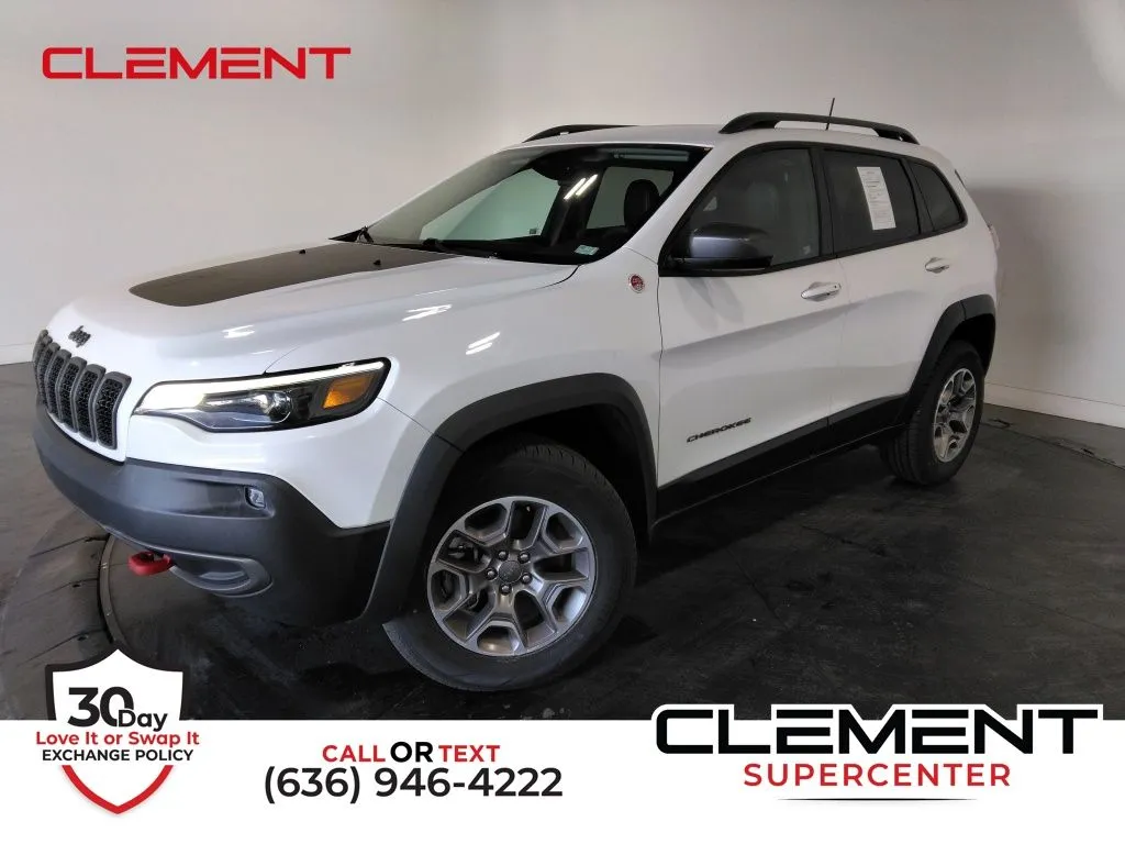 White 2021 Jeep Cherokee Trailhawk for sale in St. Charles, MO