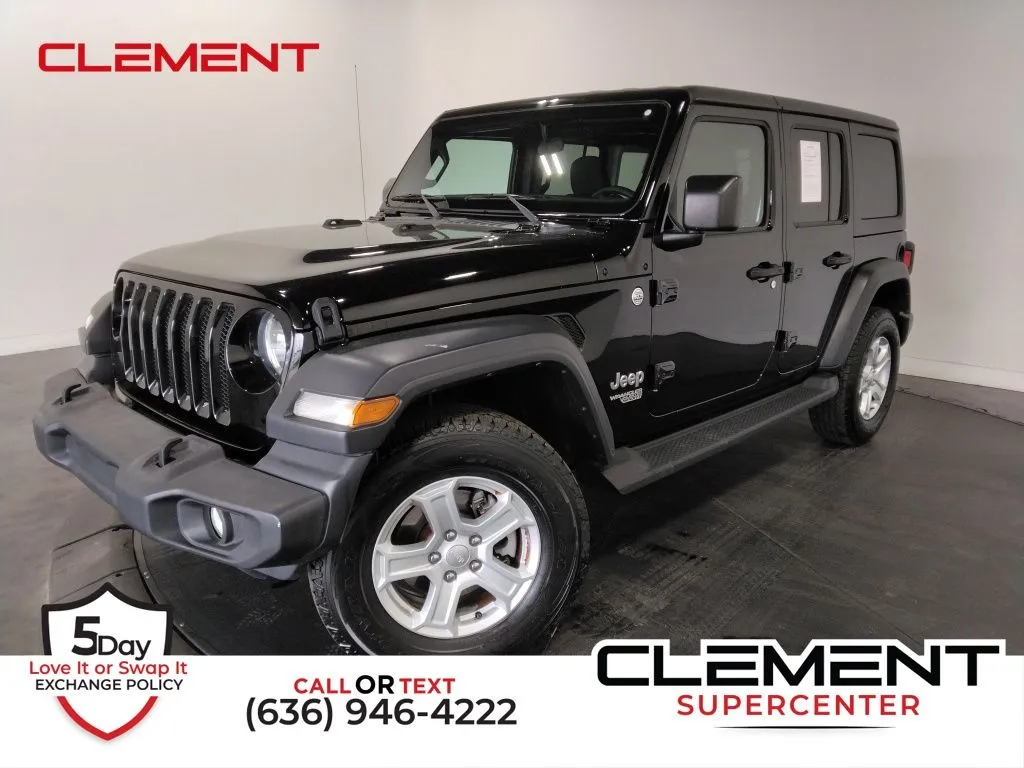 Black 2019 Jeep Wrangler Unlimited Sport for sale in St. Charles, MO