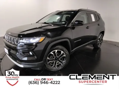 Black 2022 Jeep Compass Limited for sale in St. Charles, MO