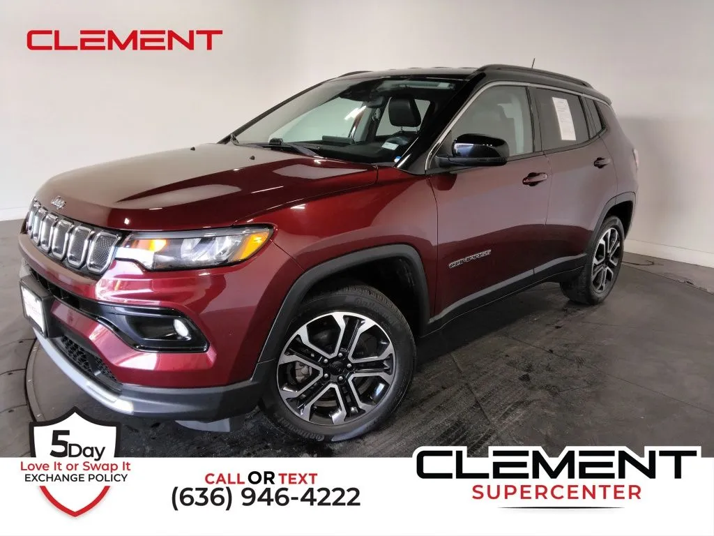 Red 2022 Jeep Compass Limited for sale in St. Charles, MO