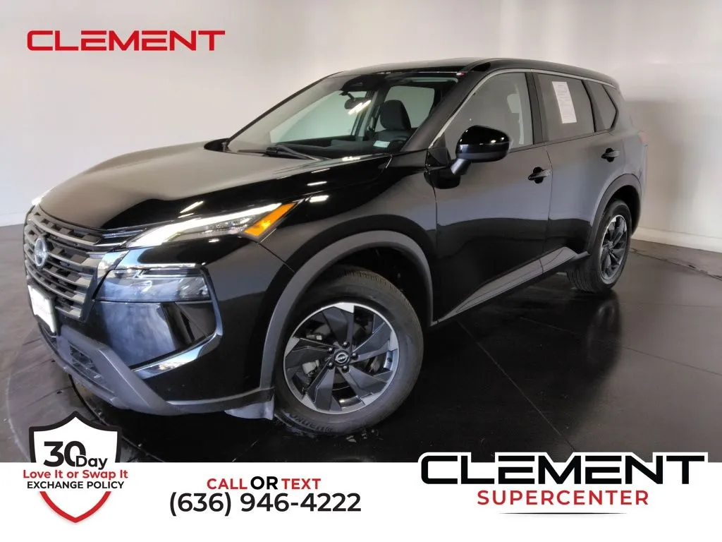 Black 2024 Nissan Rogue SV for sale in St. Charles, MO