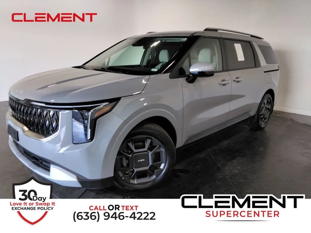 Silver 2025 Kia Carnival Hybrid EX for sale in St. Charles, MO