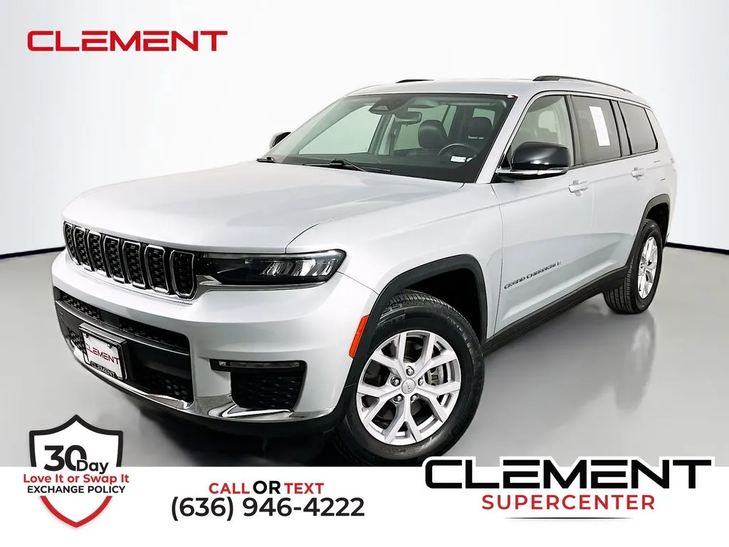 Silver 2021 Jeep Grand Cherokee L Limited for sale in St. Charles, MO