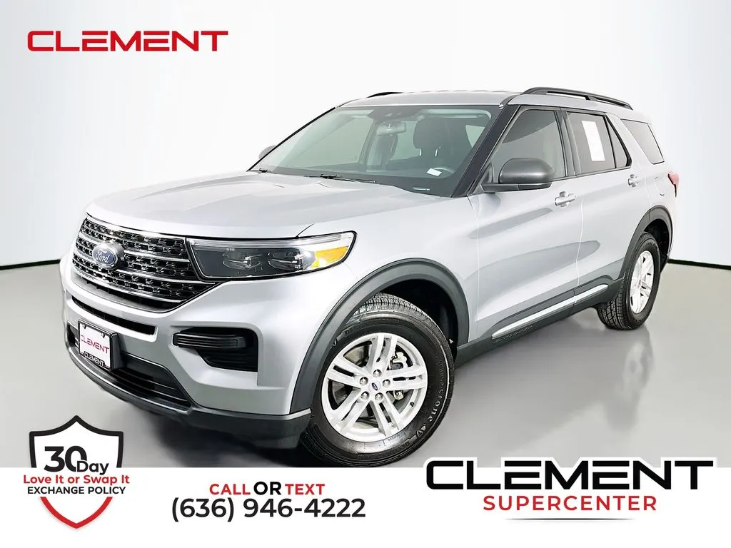 Silver 2022 Ford Explorer XLT for sale in St. Charles, MO