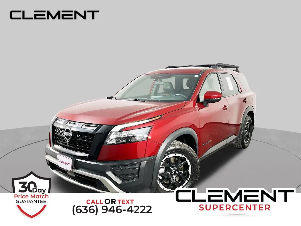 Red 2025 Nissan Pathfinder Rock Creek for sale in St. Charles, MO