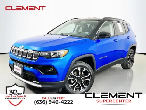 Blue 2022 Jeep Compass Limited for sale in St. Charles, MO