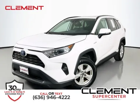 White 2021 Toyota RAV4 Hybrid XLE for sale in St. Charles, MO
