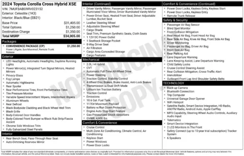 Photos of 2024 Toyota Corolla Cross Hybrid XSE for sale in St. Charles, MO at Clement Supercenter